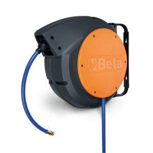 Automatic hose reel,  shockproof plastic body, for air or water