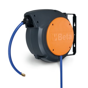 Automatic hose reel,  shockproof plastic body, for air or water