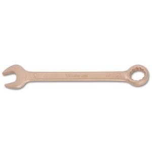 Sparkproof combination wrenches, open bi-hex ring ends